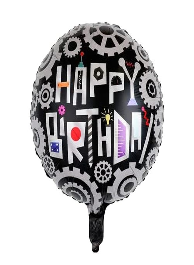 Jagmag® Robot Shape Happy Birthday Foil Balloons Set - 7pcs for Sci-fi Future inspired Tech Theme Party Decorations | Perfect for Robot-Themed Birthdays and Celebrations! - Image 4